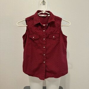 Cumberland Outfitters button down collared tank top size 11/12 girls
